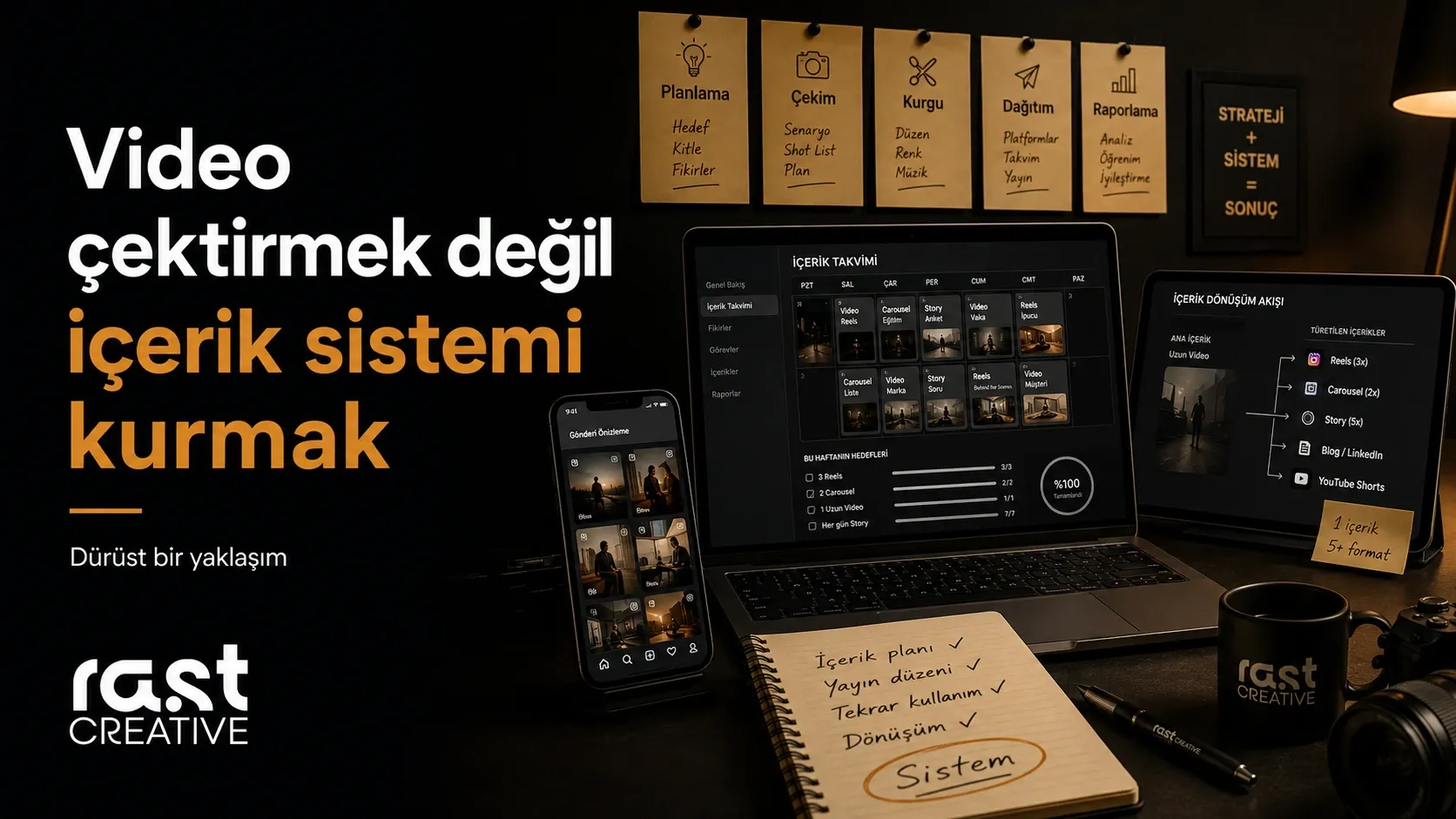 Çekim setinde kameraya hazırlanan prodüksiyon ekibi